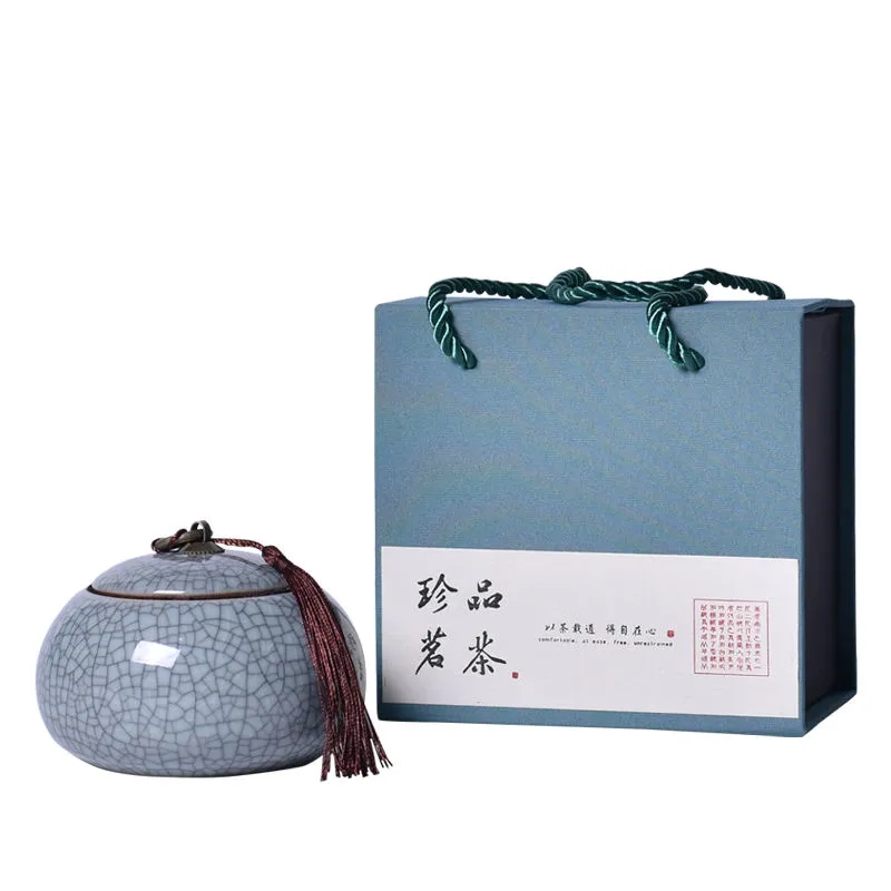庆元陶瓷密封罐碧螺春绿茶红茶大红袍茶罐